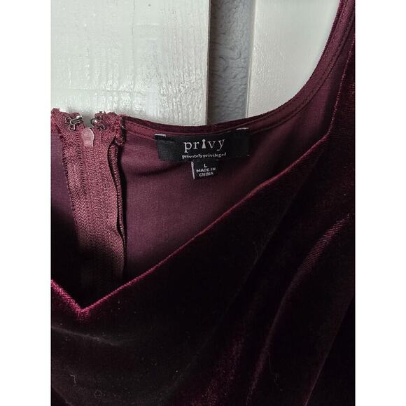 Privy Asymmetrical Purple Bodycon Sweetheart Velvet Witchy Dress Whimsigoth‎ L - Picture 3 of 11